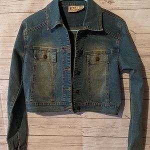 Crop jean jacket